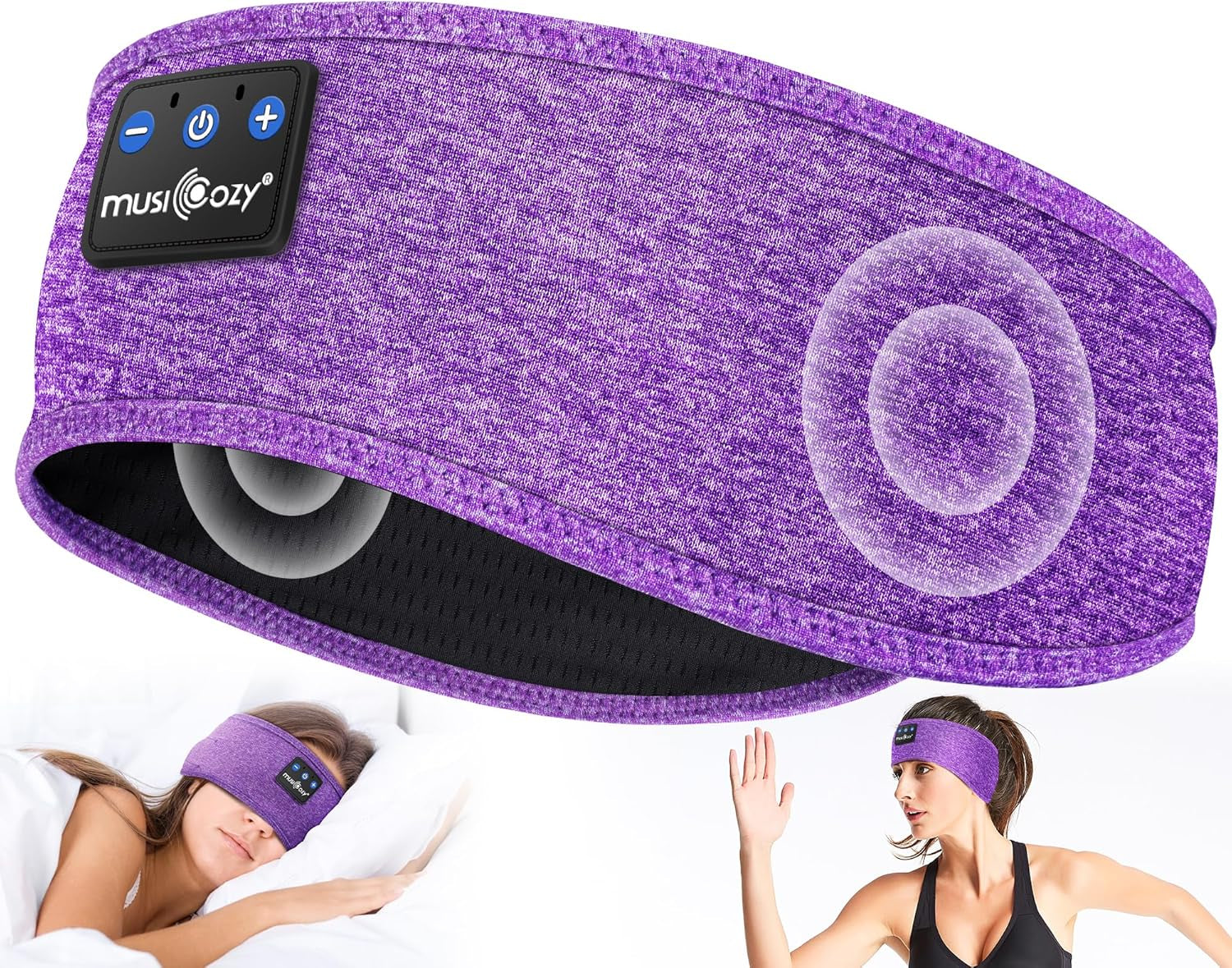 Sleep Headphones Bluetooth 5.4 Headband, Wireless Earphones Music Sleep Earbuds Sleeping Eye Mask with HD Stereo Speakers for Workout Running Travel Yoga, Ideal Gifts for Women Men