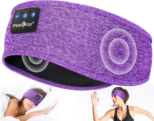 Sleep Headphones Bluetooth 5.4 Headband, Wireless Earphones Music Sleep Earbuds Sleeping Eye Mask with HD Stereo Speakers for Workout Running Travel Yoga, Ideal Gifts for Women Men