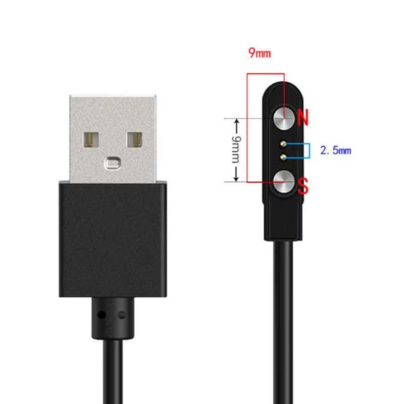 2 Pins 4Pins Smartwatch Dock Charger Adapter USB Charging Cable Cord for Adult/Kids Smart Watch Power Charge Wire Accessories