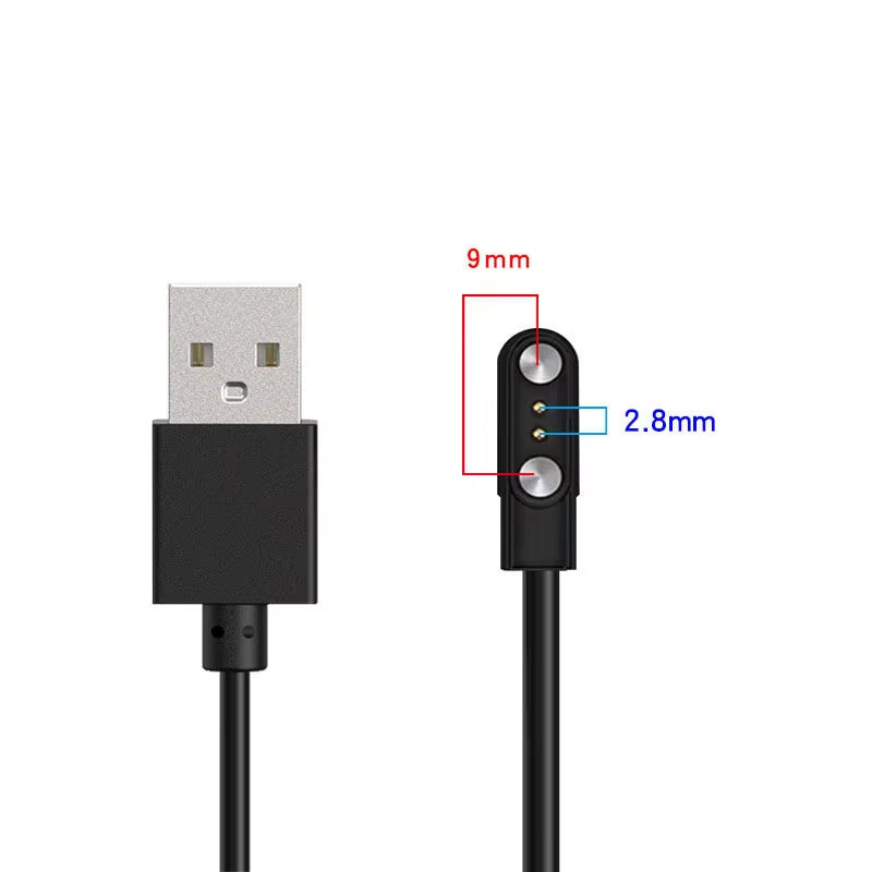 2 Pins 4Pins Smartwatch Dock Charger Adapter USB Charging Cable Cord for Adult/Kids Smart Watch Power Charge Wire Accessories